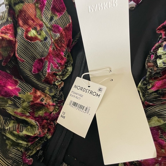 Parker Cara Velvet  Ruffle V-Neck Blouse - Picture 8 of 11